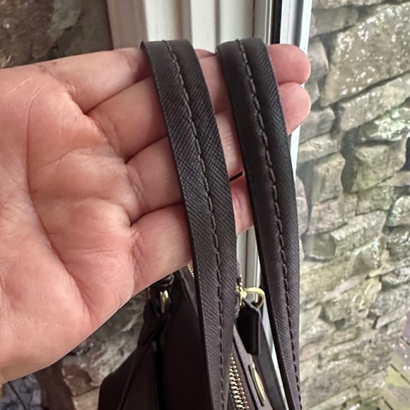 Coach Dark Brown Dome Satchel with Gold Hardware - Picture 4 of 16